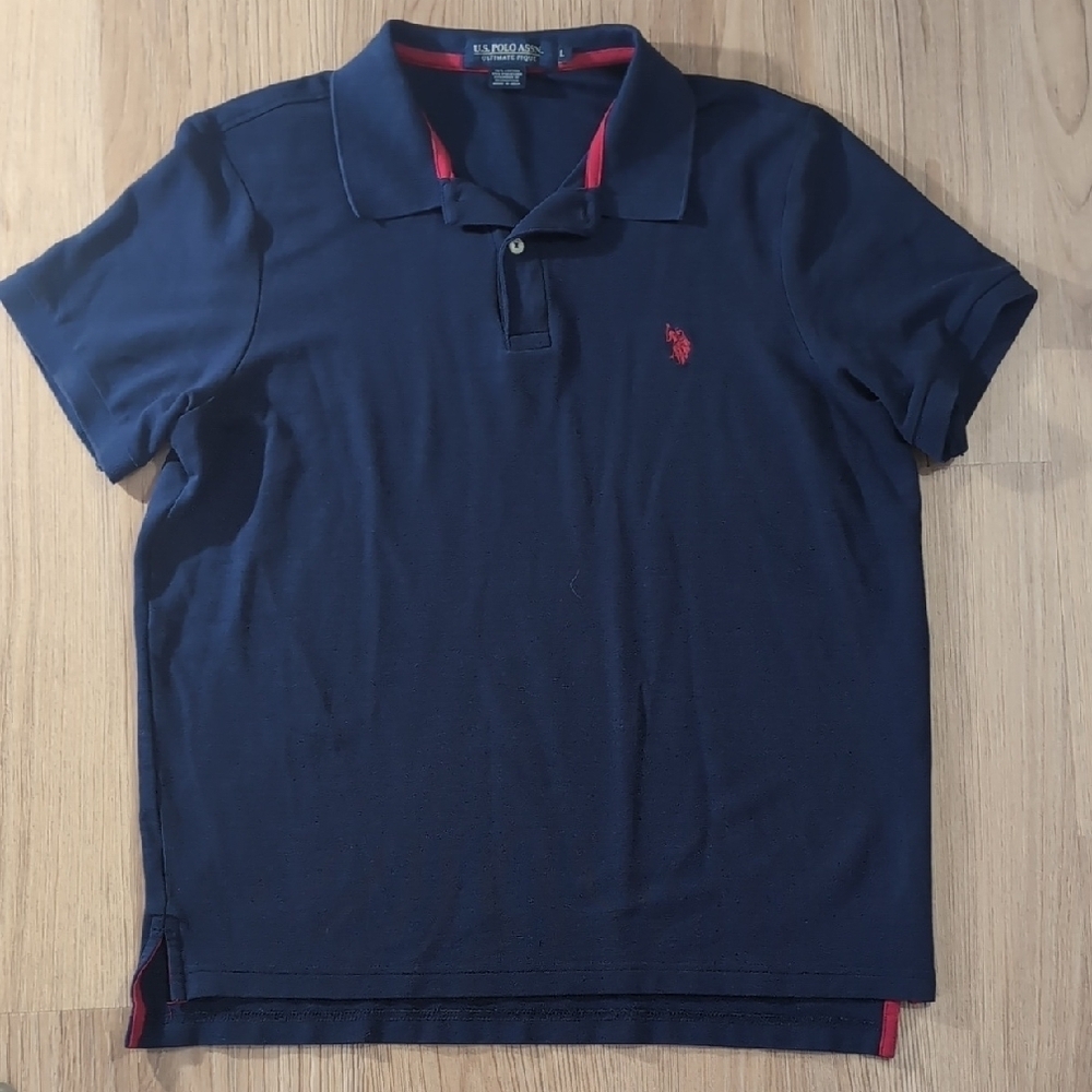 U.S. Polo Assn. Blue and Red Polo Shirt Classic Fit